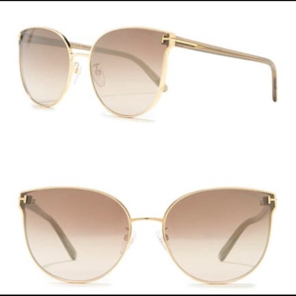 Tom Ford 62mm gold square sunglasses